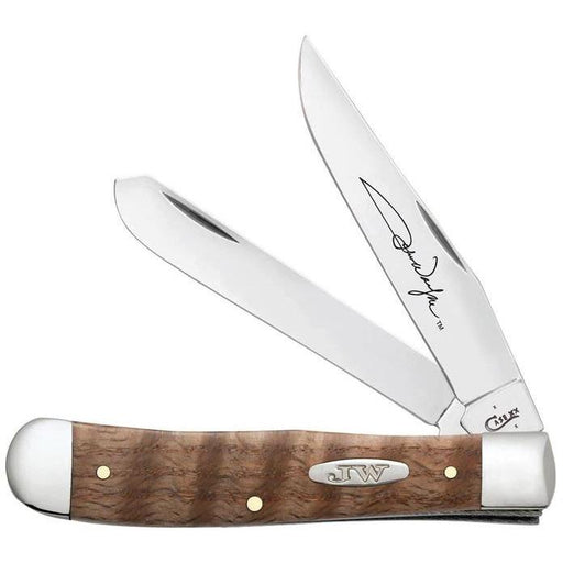 Case Cutlery Folding Knife JOHN WAYNE CURLY OAK TRAPPER 10703