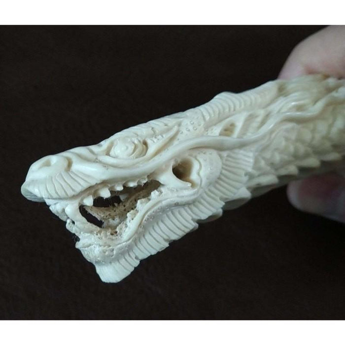 Monkey Forest Knife Handle Hand Carved Dragon Bone Knife Handle