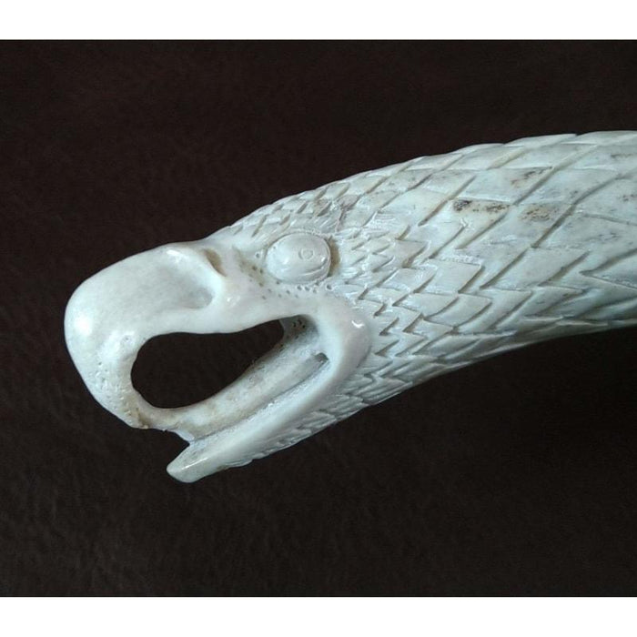 Monkey Forest Knife Handle Hand Carved Eagle Bone Carving