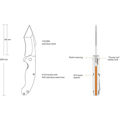Ruike Folding Knife Ruike Knives P851-B